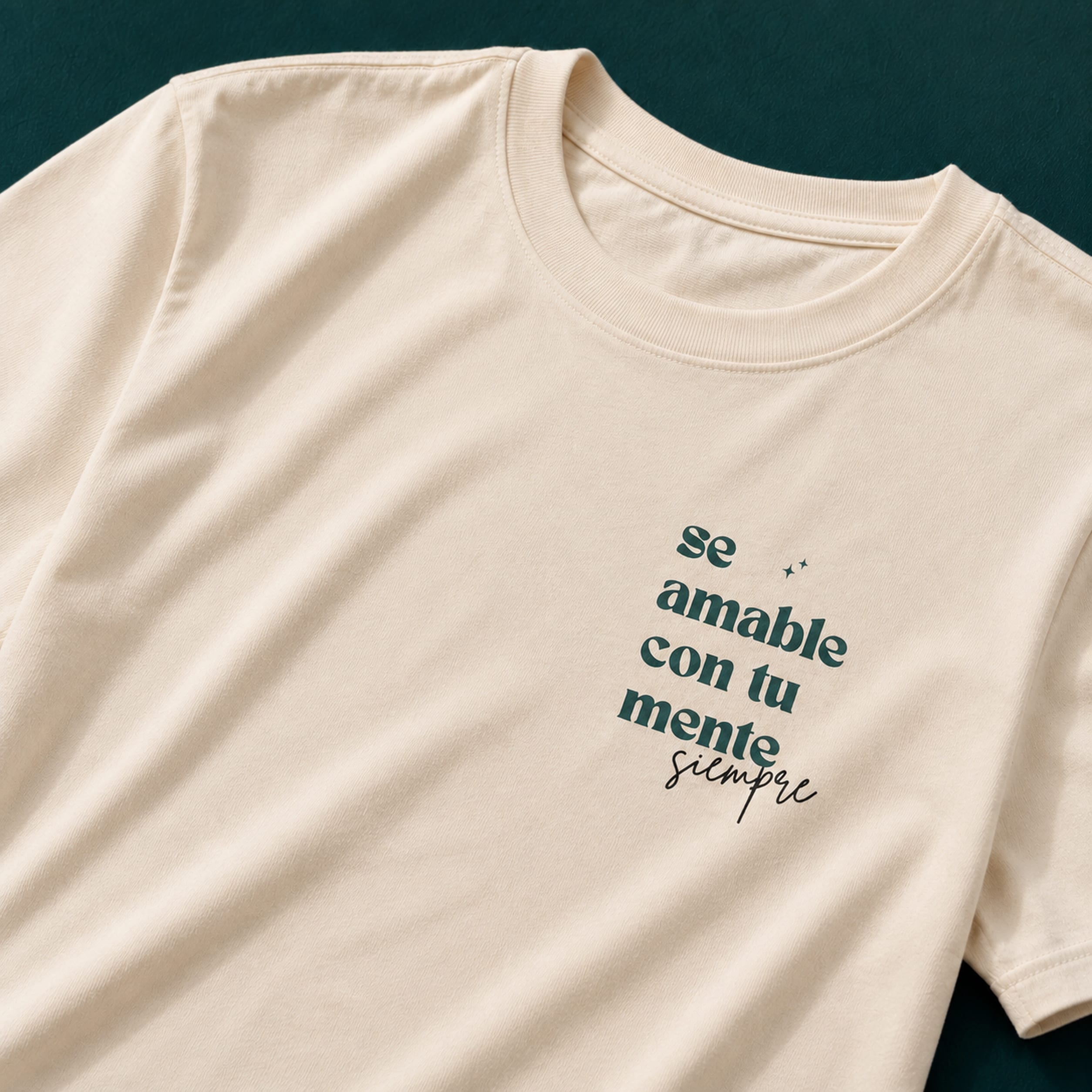 Detalle del estampado y la textura del algodón